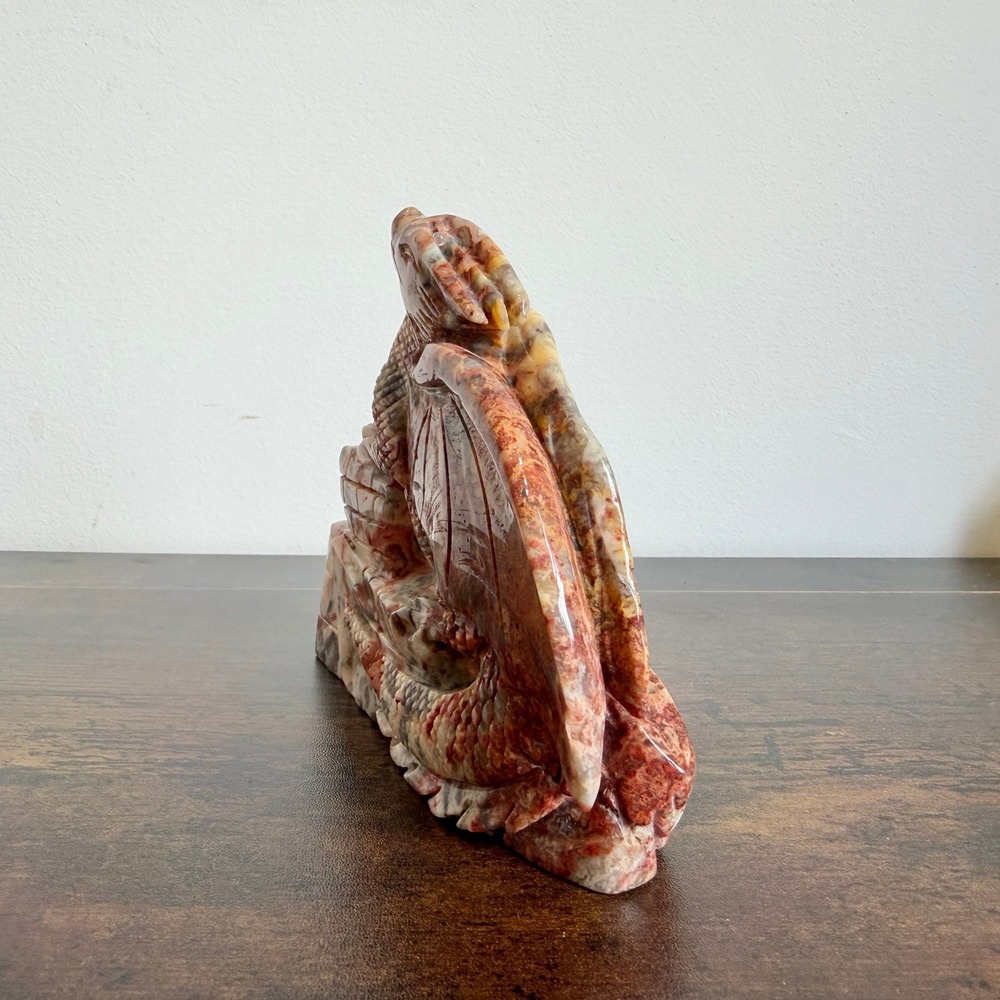 Crazy Lace Agate Dragon | Natural Gemstone Crystal Figurine Carving - Picture 7 of 16